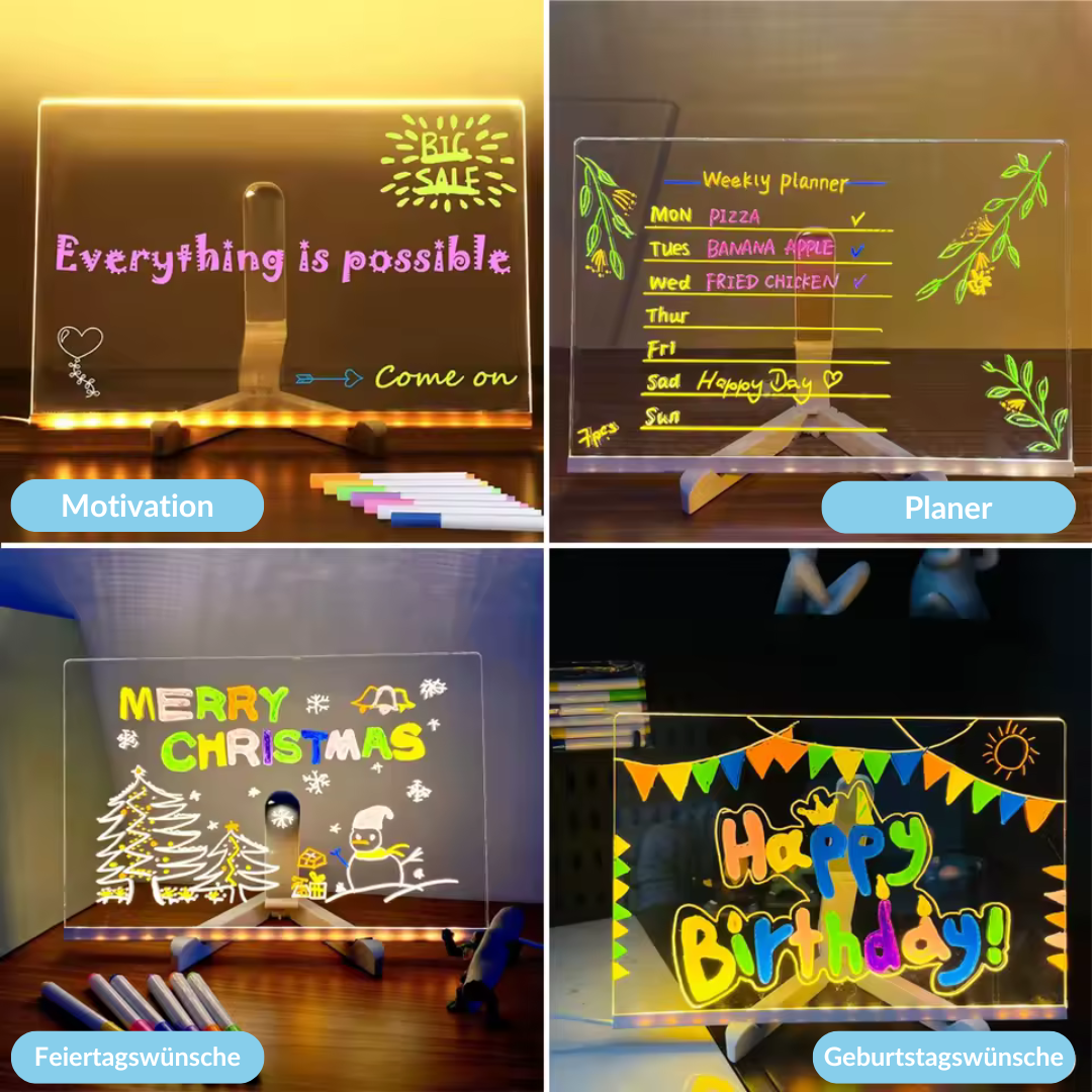 LED Drawing Board (including 7 light pens and 25 drawing stencils)