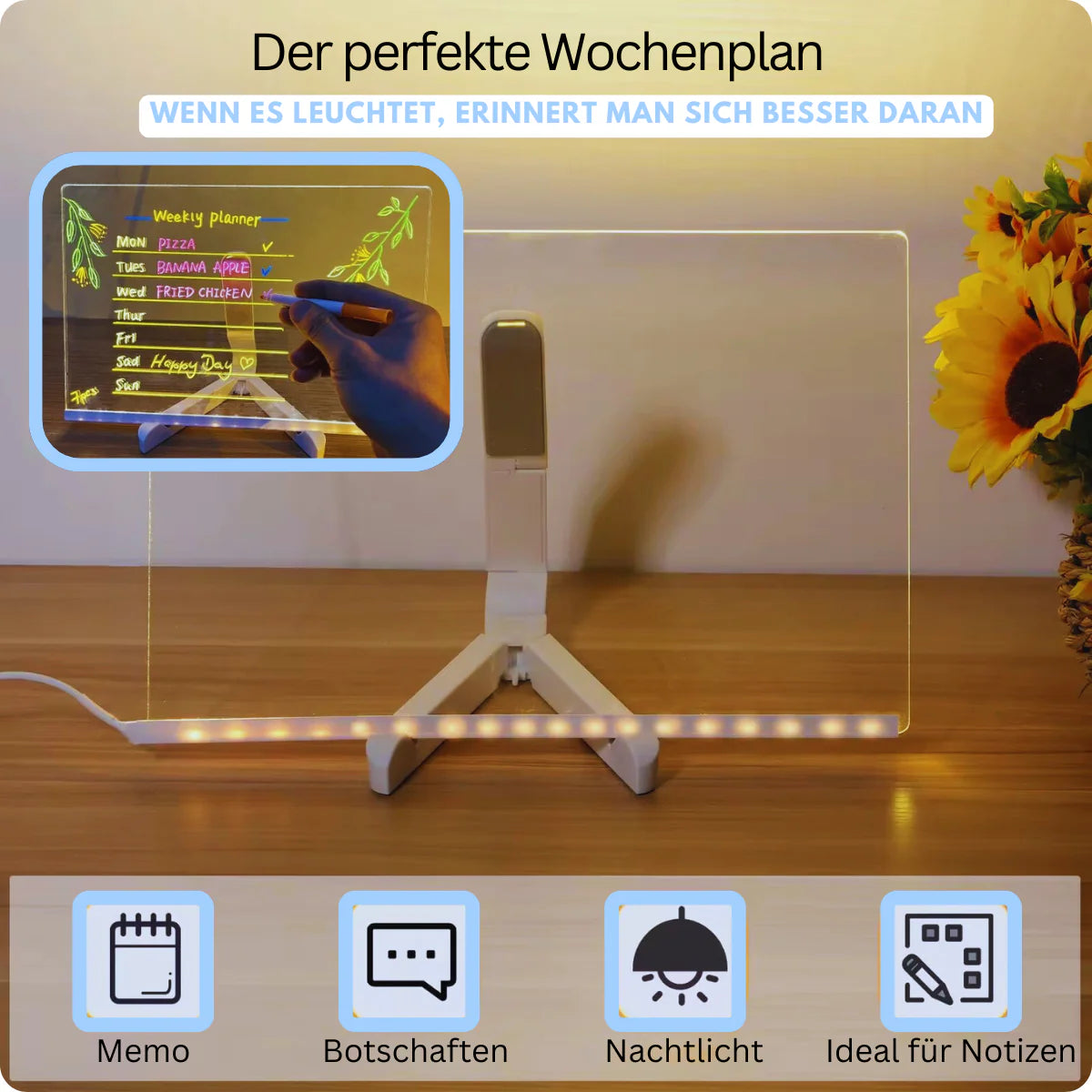 LED Drawing Board (including 7 light pens and 25 drawing stencils)